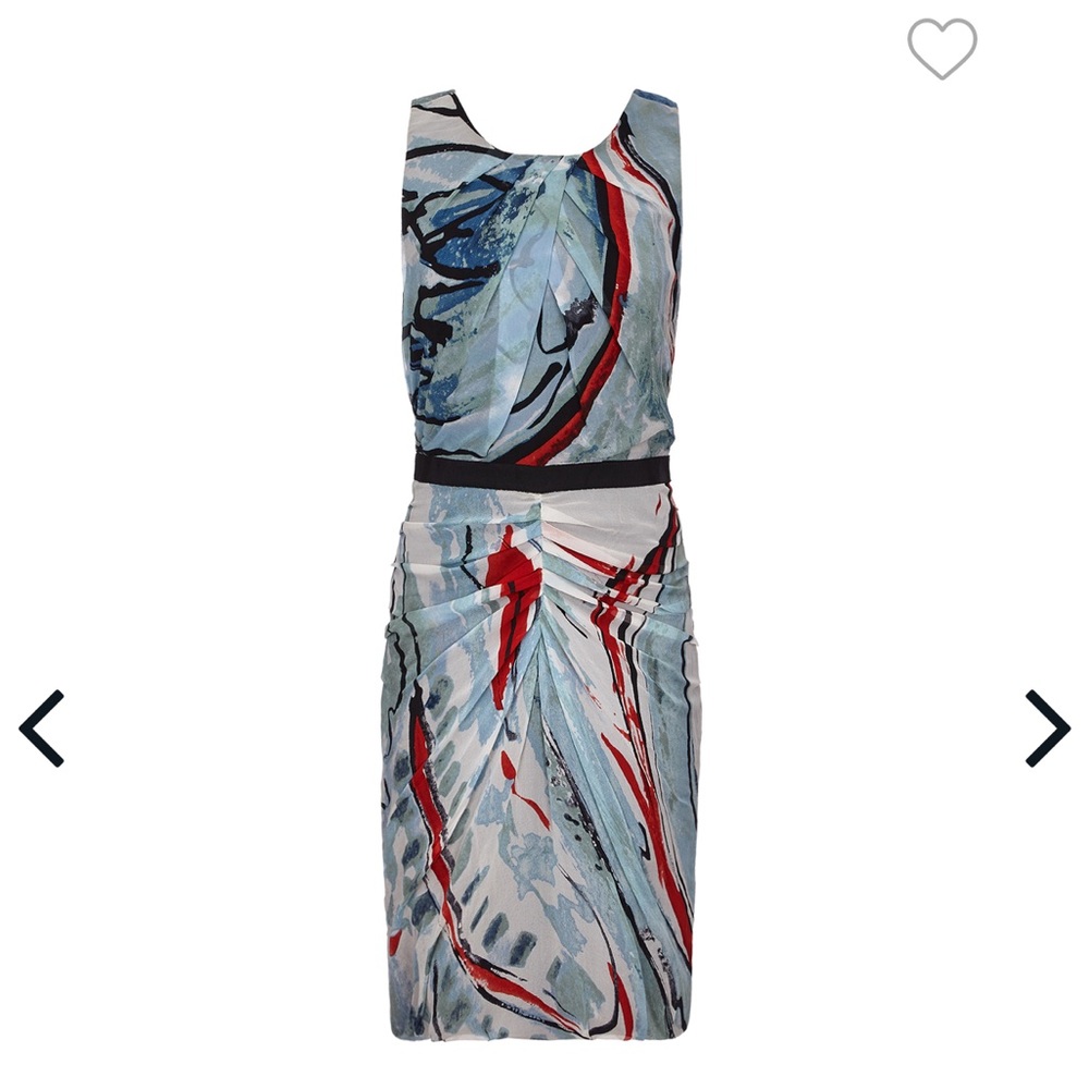 Diane Von Furstenberg Paradis Silk Chiffon Mini Dress Size 8 US